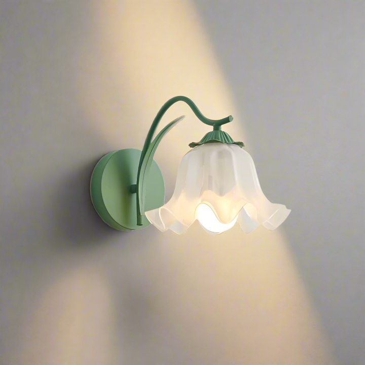 Lampe murale rétro chic pour jardin avec motif de fleurs