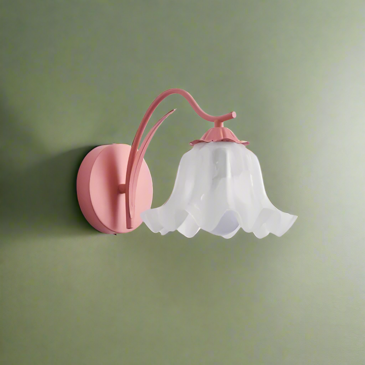 Lampe murale rétro chic pour jardin avec motif de fleurs