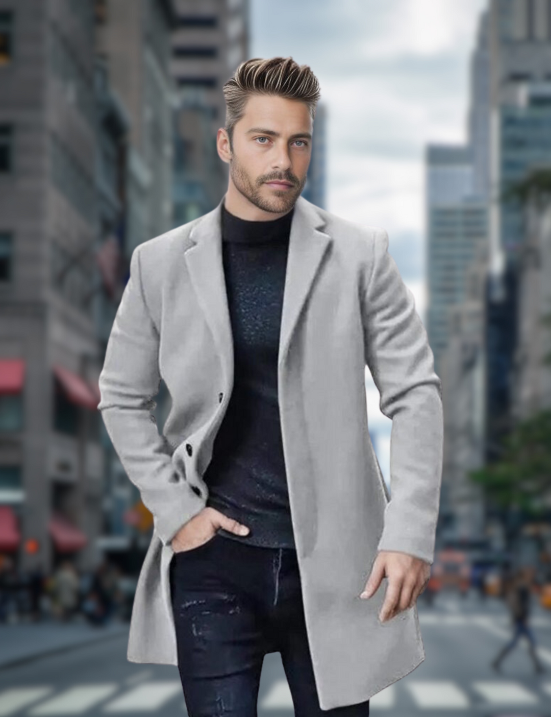 Veste longue élégante et confortable pour hommes