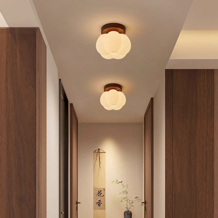 Lampe suspendue chic en forme de citrouille pour une atmosphère plus chaleureuse