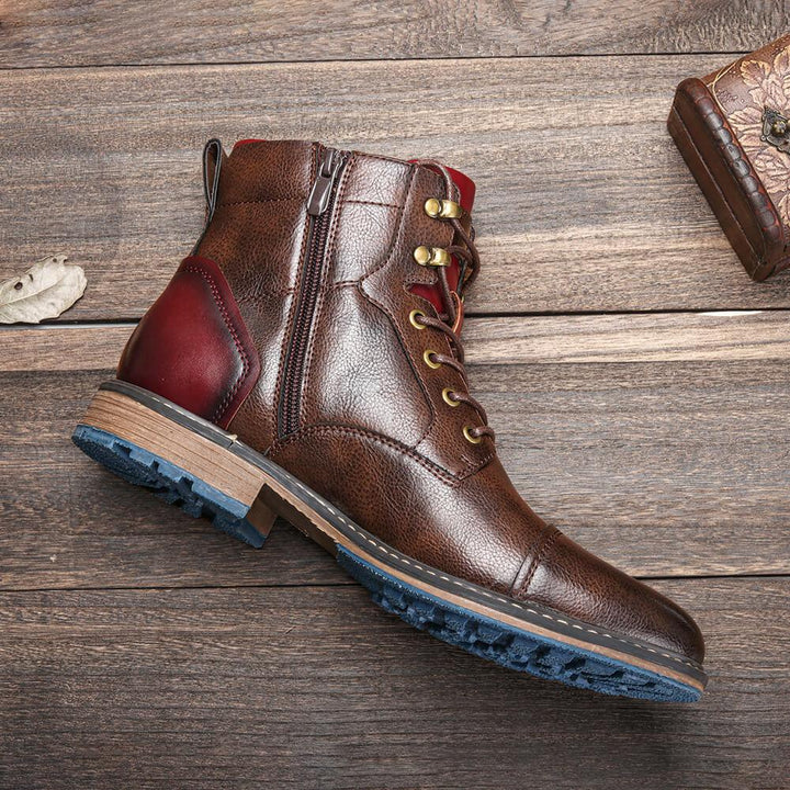 Élevez votre style avec les bottes Oxford en cuir de première qualité Aaron | Exquise, fabriquée à la main