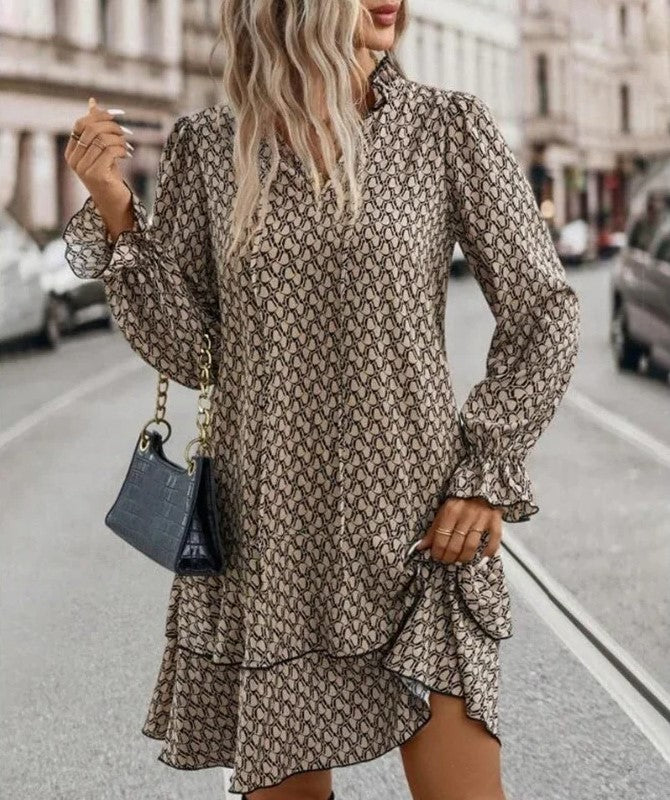 Jeanette | Robe élégante à motif unique