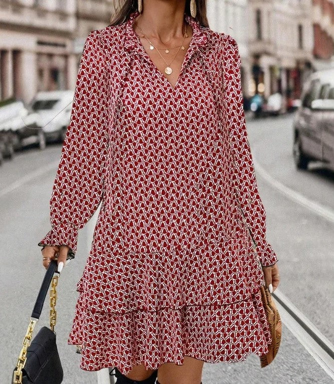 Jeanette | Robe élégante à motif unique