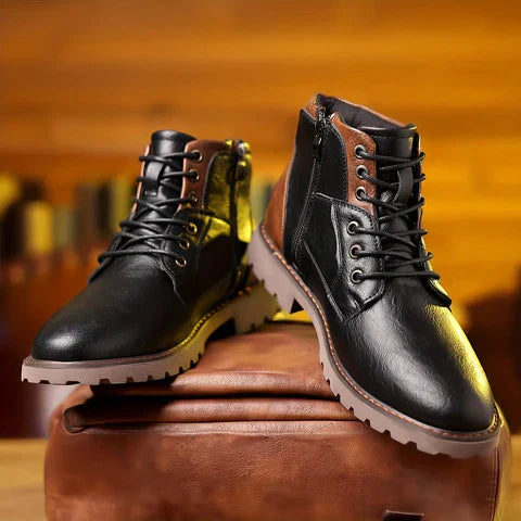 Jethro | Bottes d'aventure à lacets en cuir durable