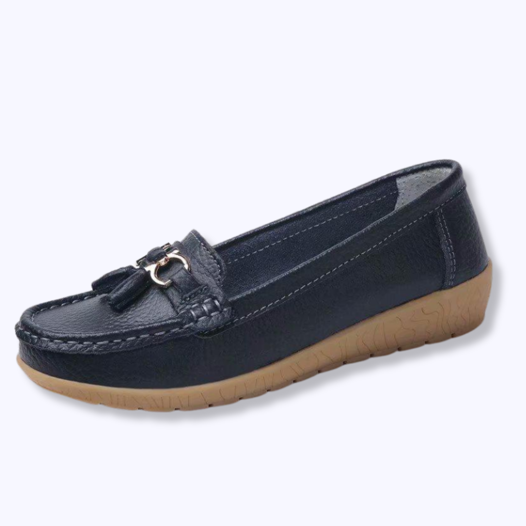 Ines - Mocassins à enfiler confortablement en peluche