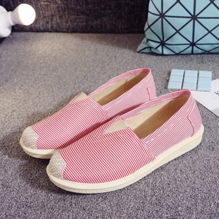 Eline | Espadrilles élégantes à rayures contrastées tendance