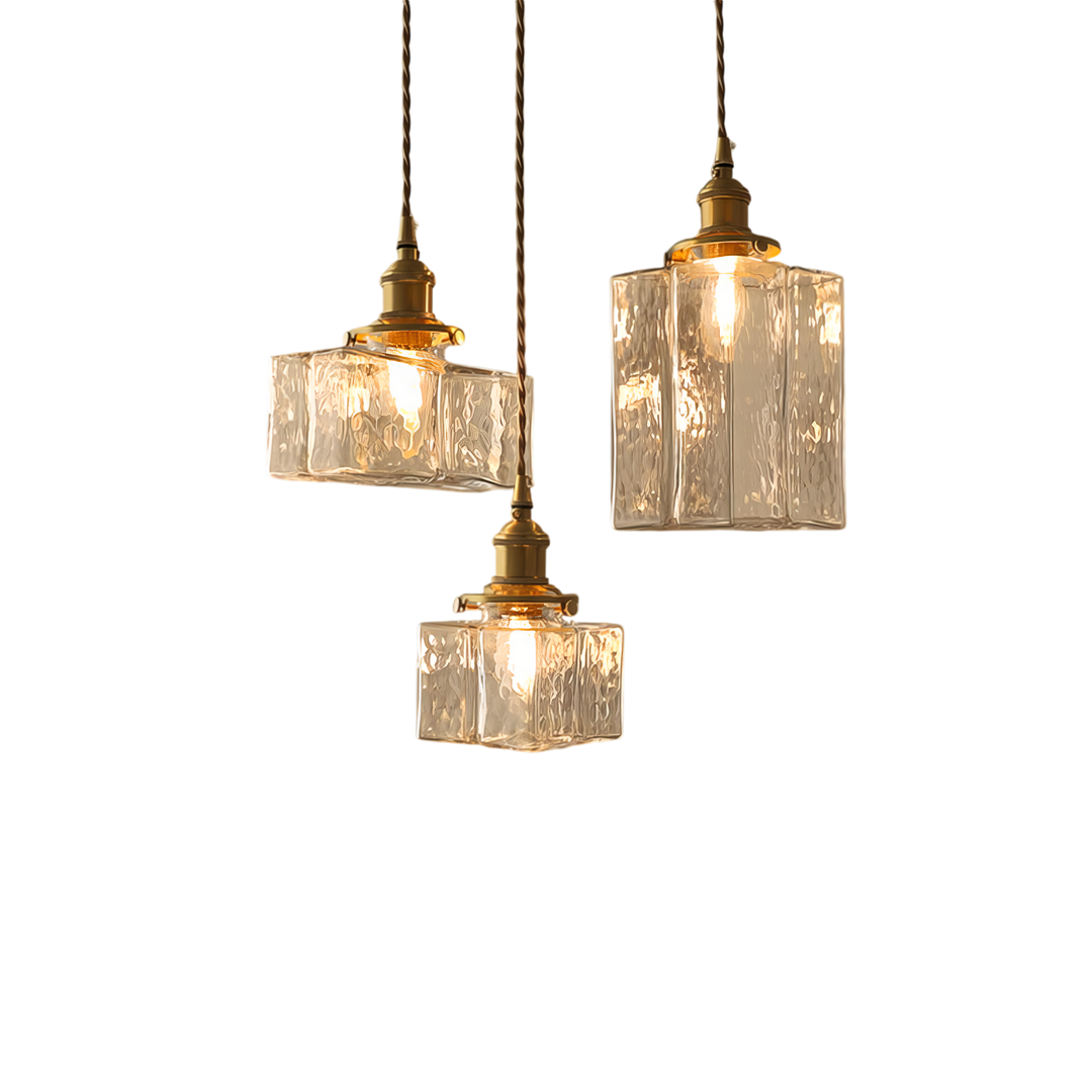 Fatima - Lampe pendante rétro en verre pour une touche de charme