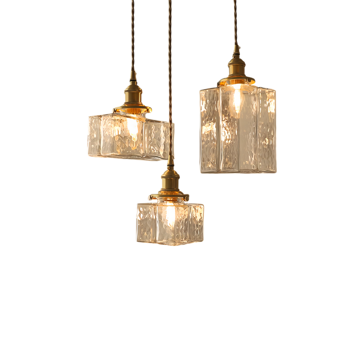 Fatima - Lampe pendante rétro en verre pour une touche de charme