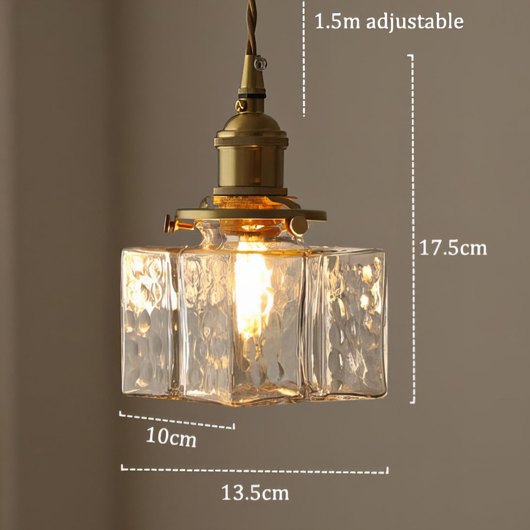 Fatima - Lampe pendante rétro en verre pour une touche de charme