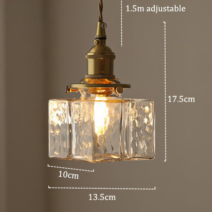 Fatima - Lampe pendante rétro en verre pour une touche de charme