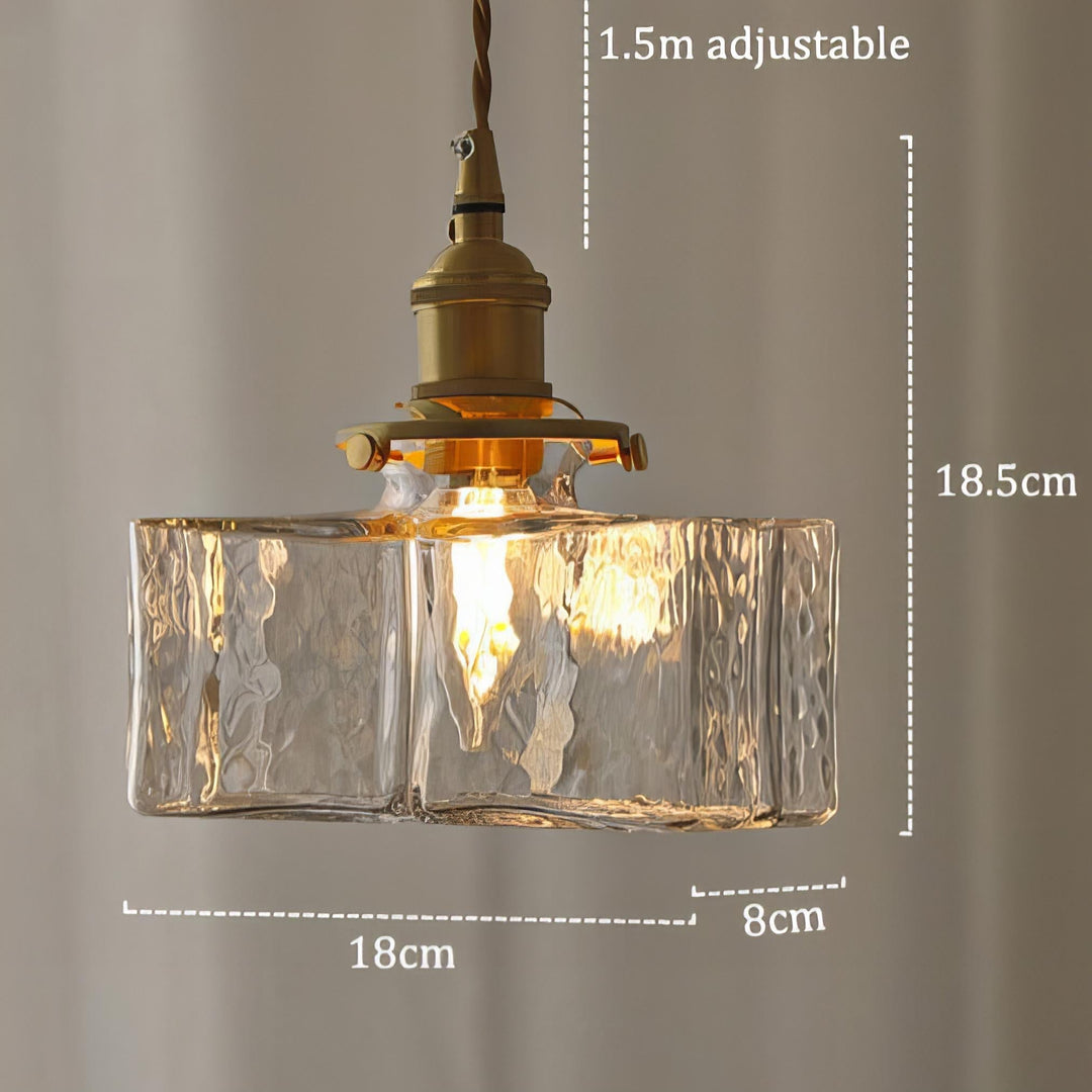 Fatima - Lampe pendante rétro en verre pour une touche de charme