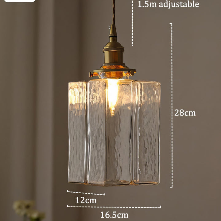 Fatima - Lampe pendante rétro en verre pour une touche de charme