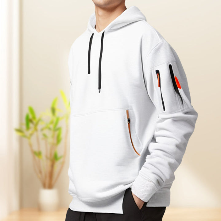 Adriaan | Sweat à capuche tendance avec demi-fermeture éclair élégante