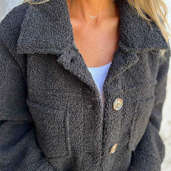 Camille™ -  Veste courte en laine avec revers