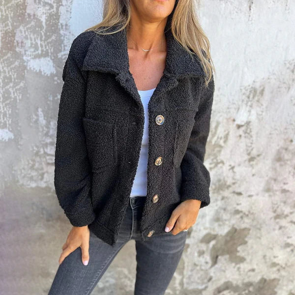 Camille™ -  Veste courte en laine avec revers