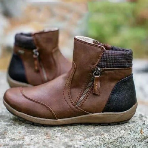 Hermina - Bottes classiques élégantes à fermeture éclair pour femmes
