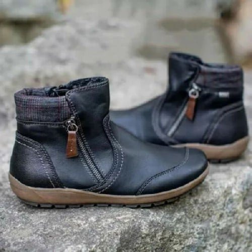 Hermina - Bottes classiques élégantes à fermeture éclair pour femmes
