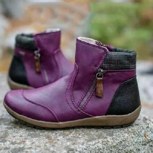 Hermina - Bottes classiques élégantes à fermeture éclair pour femmes