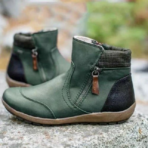 Hermina - Bottes classiques élégantes à fermeture éclair pour femmes