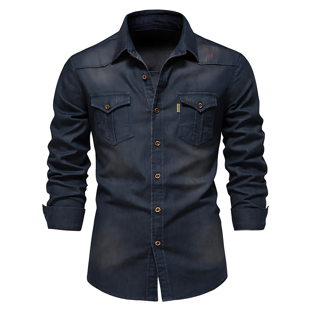 Clément™ - Adaptive Fit Cotton Denim Shirt Tailored for Men