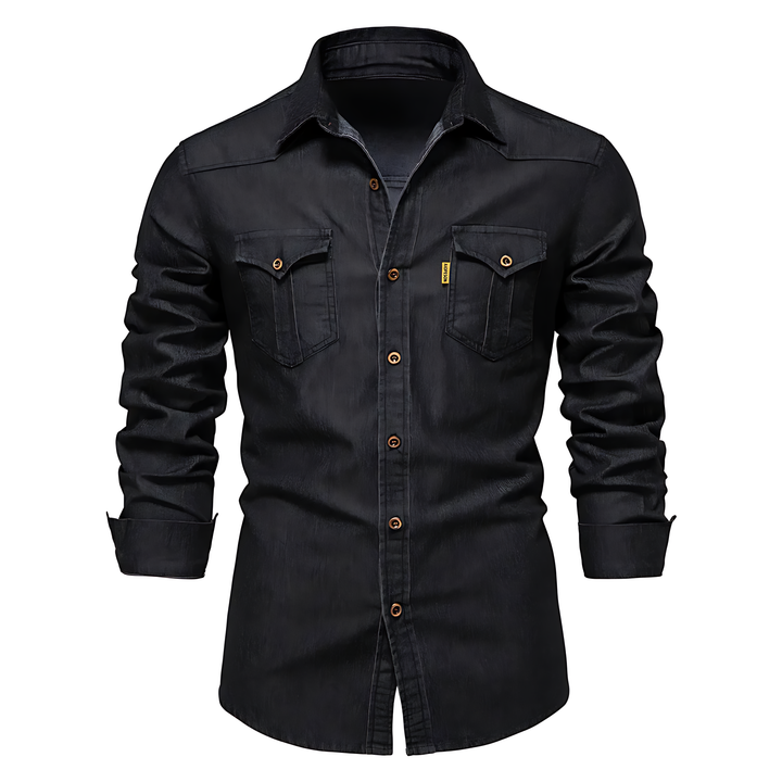 Clément™ - Adaptive Fit Cotton Denim Shirt Tailored for Men