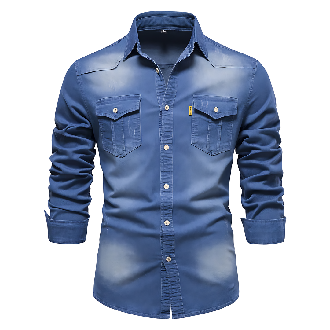Clément™ - Adaptive Fit Cotton Denim Shirt Tailored for Men