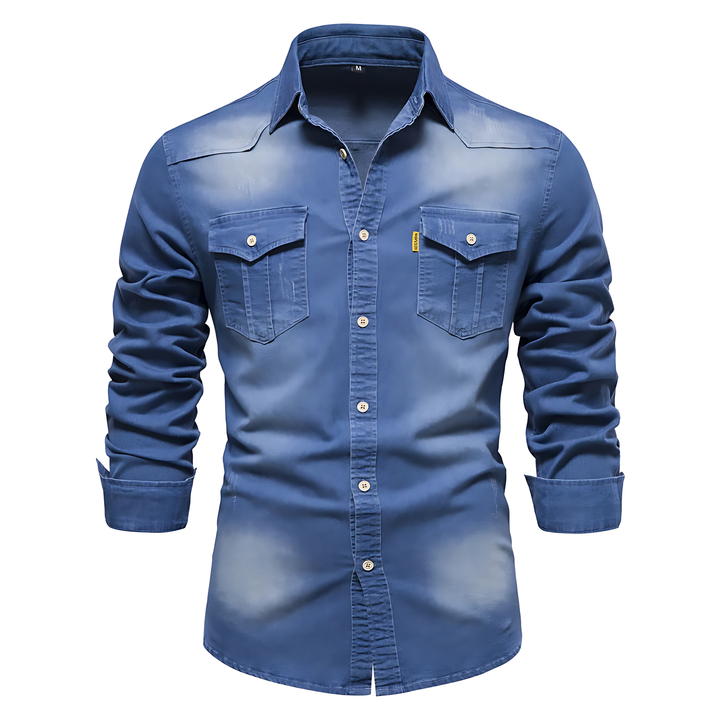 Clément™ - Adaptive Fit Cotton Denim Shirt Tailored for Men