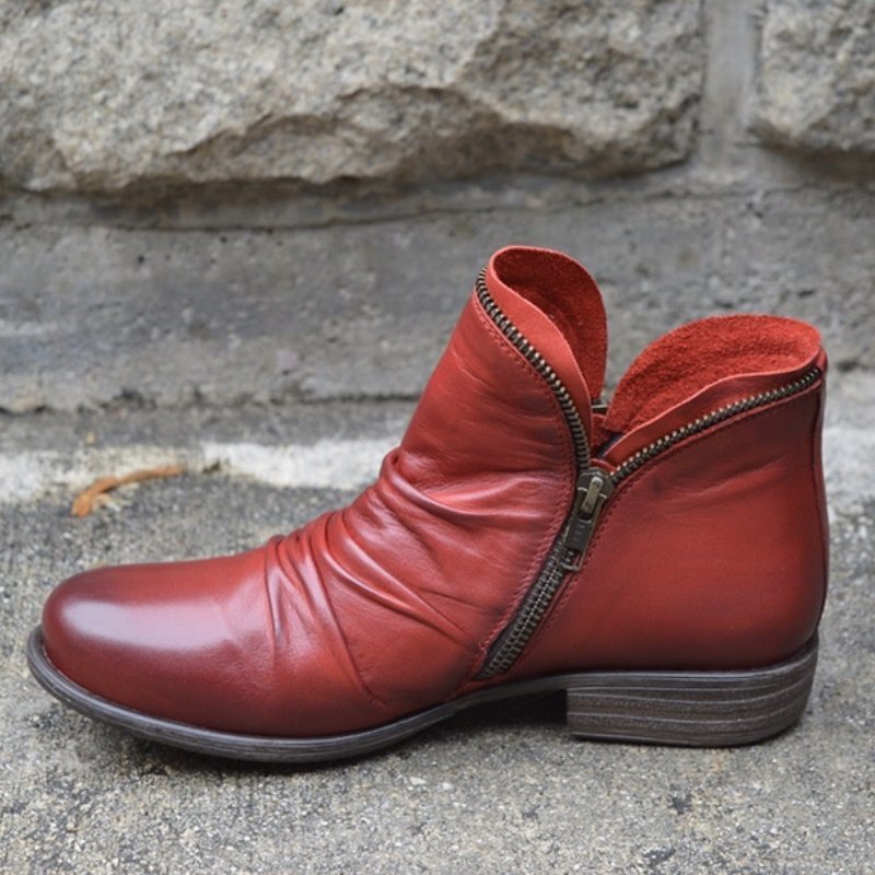Bottes élégantes à fermeture éclair pour femmes, de style classique