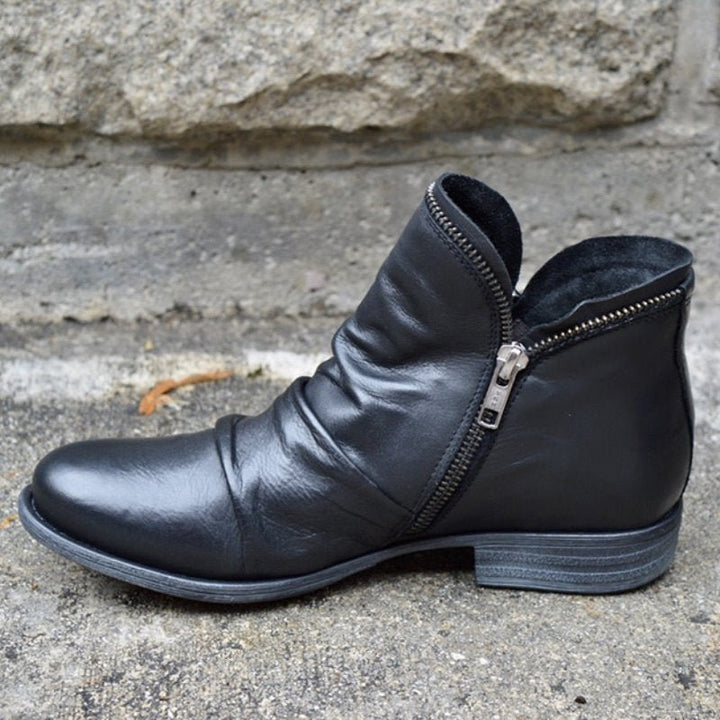 Bottes élégantes à fermeture éclair pour femmes, de style classique