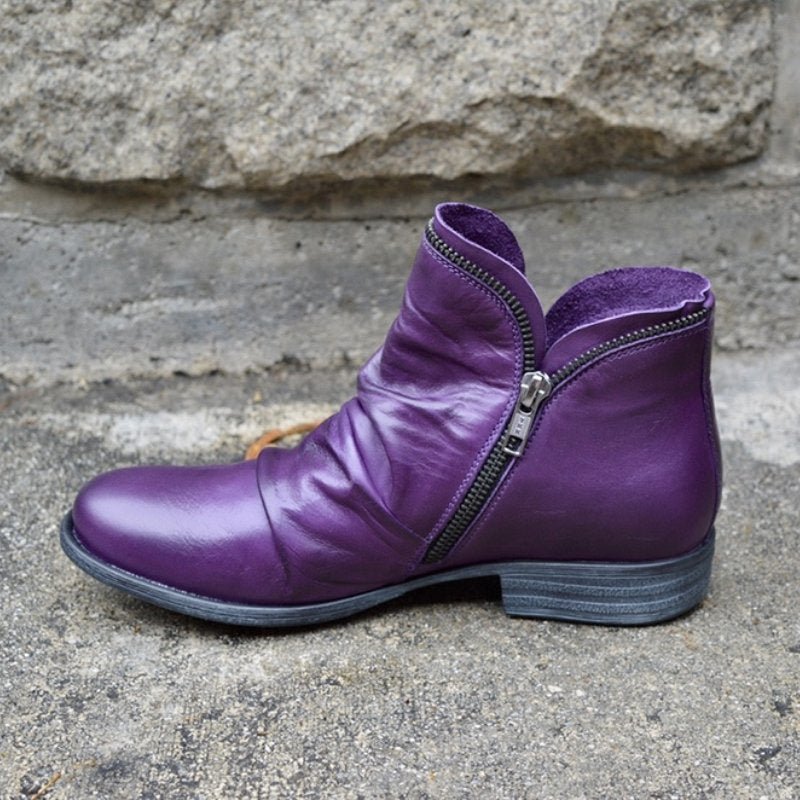 Bottes élégantes à fermeture éclair pour femmes, de style classique
