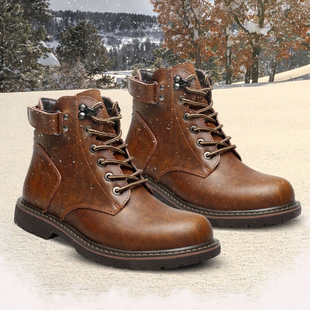 Bottes élégantes en cuir Robert avec sangle chic
