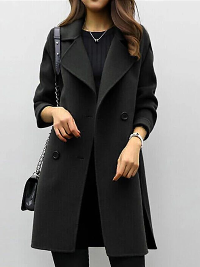 Adley Elegant Double-Breasted Overcoat (Manteau élégant à double boutonnage)