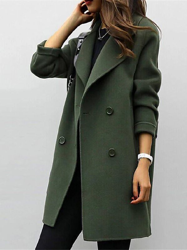 Adley Elegant Double-Breasted Overcoat (Manteau élégant à double boutonnage)