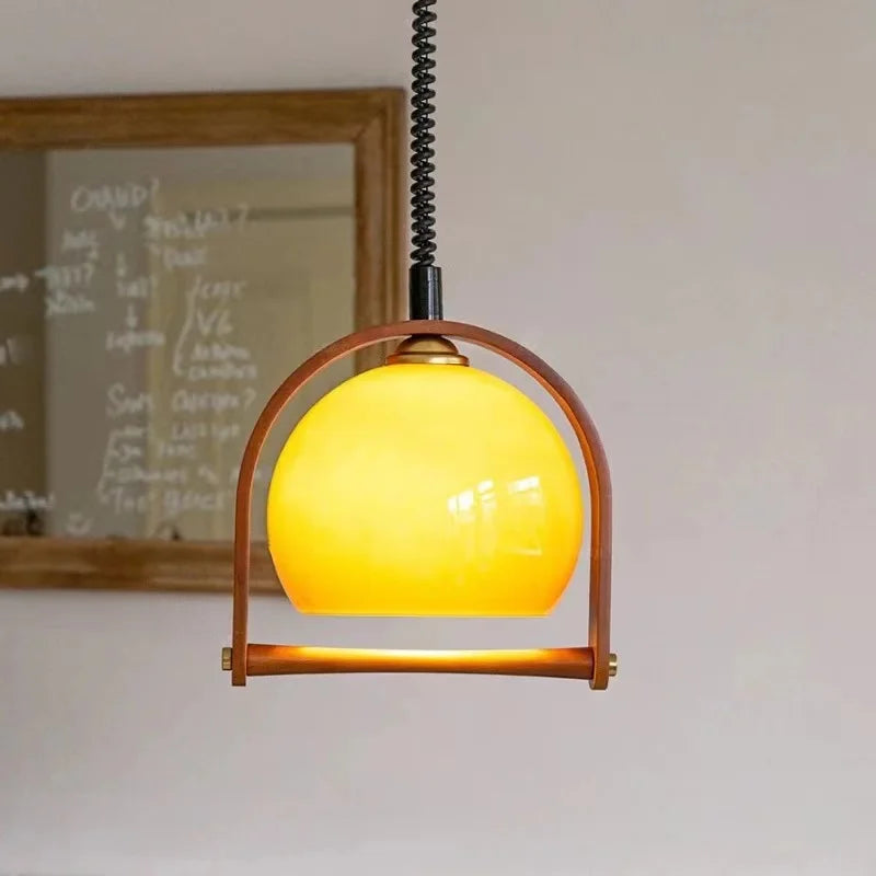 Lampes pendantes en bois Chic Vintage Bauhaus