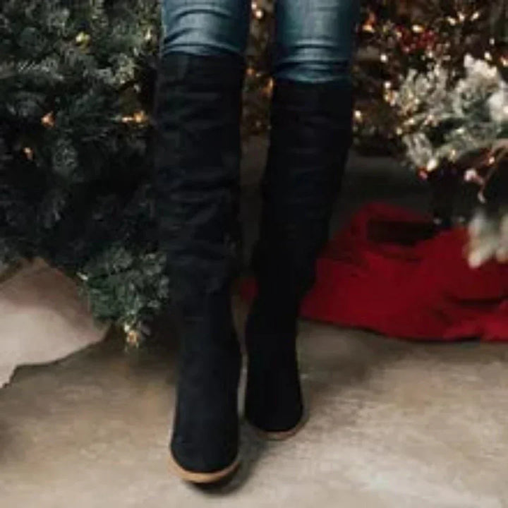 Charlotte™ - Bottes hautes en daim de qualité supérieure